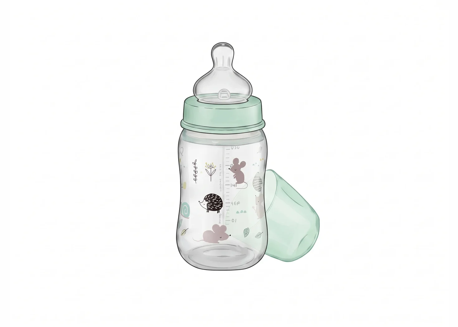 Babylove Babyflasche mit LeviLoop-Ring, Tagansicht